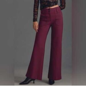 Anthropologie | Maeve Plum Wide Leg Pant Size 4